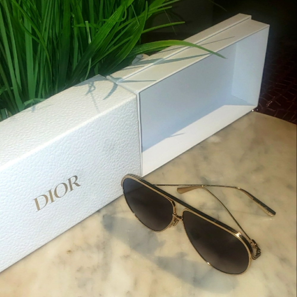 DIOR AVIATOR SUNGLASSES , BLUE TINT